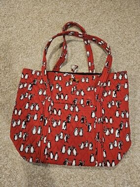 Vera Bradley Red Quilted Penguin Tote